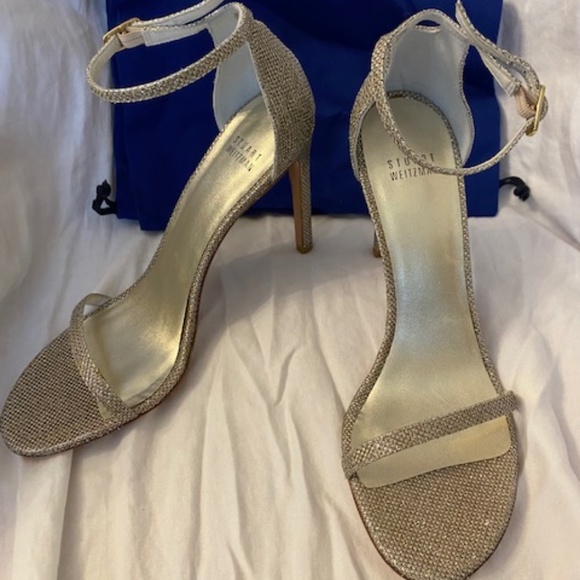 STUART WEITZMAN NUDISTSONG SPARKLE SANDALS - Picture 3 of 4
